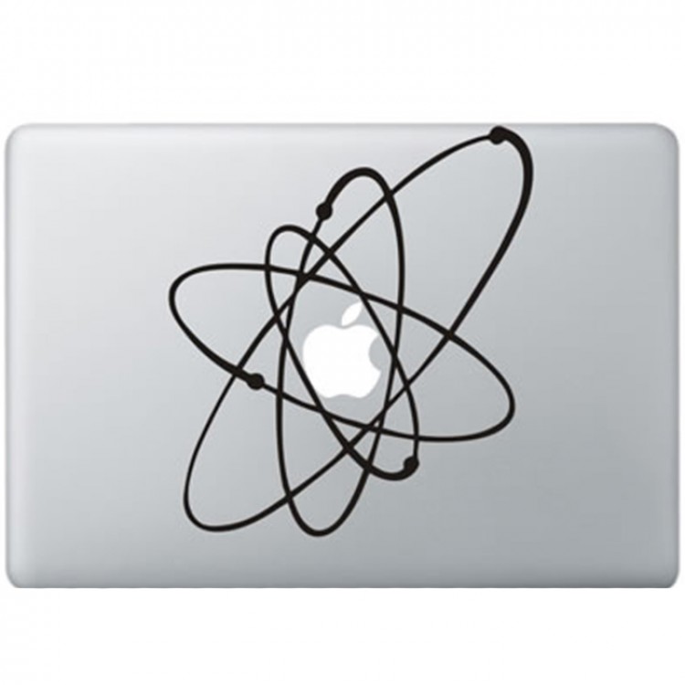 Atoms MacBook Decal Black Decals